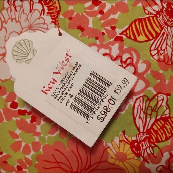 Key West bee's knees lacey wrap skort- perfect poplin Size 4 - Picture 8 of 8